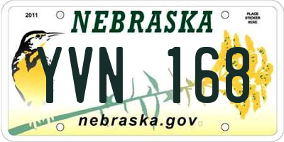 NE license plate YVN168