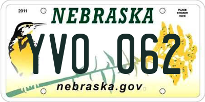 NE license plate YVO062