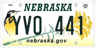 NE license plate YVO441