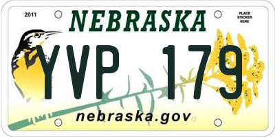NE license plate YVP179