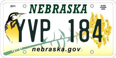 NE license plate YVP184