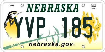 NE license plate YVP185