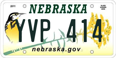 NE license plate YVP414