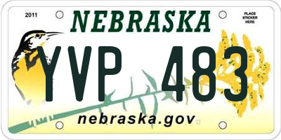 NE license plate YVP483