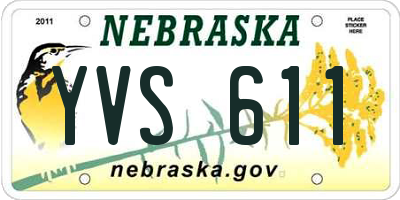 NE license plate YVS611