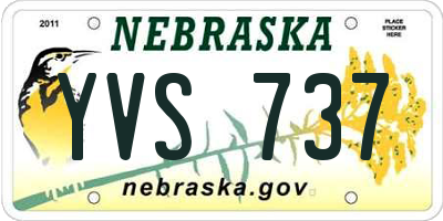 NE license plate YVS737