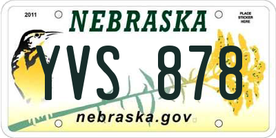 NE license plate YVS878