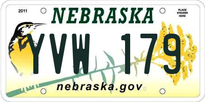 NE license plate YVW179