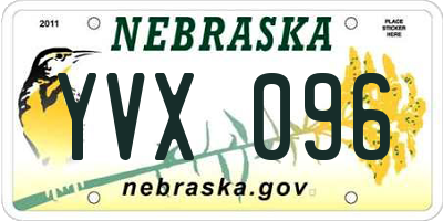 NE license plate YVX096