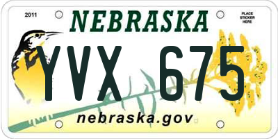 NE license plate YVX675
