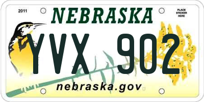 NE license plate YVX902