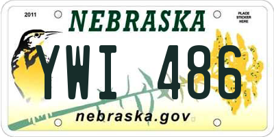 NE license plate YWI486