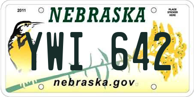 NE license plate YWI642