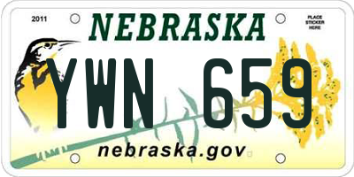 NE license plate YWN659