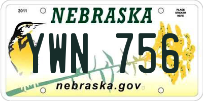 NE license plate YWN756