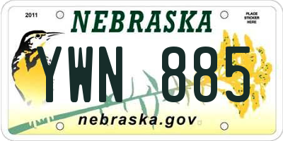 NE license plate YWN885