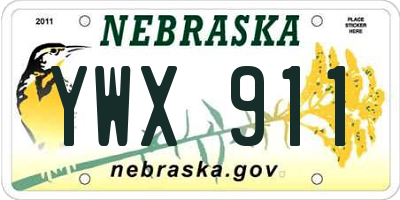 NE license plate YWX911