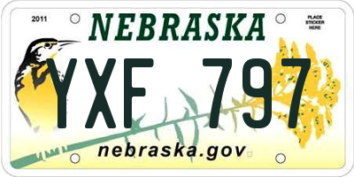NE license plate YXF797