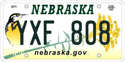 NE license plate YXF808