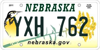 NE license plate YXH762