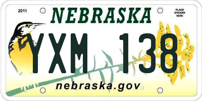 NE license plate YXM138
