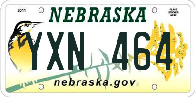 NE license plate YXN464