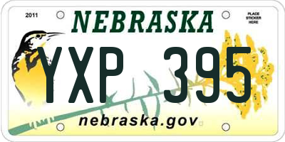 NE license plate YXP395