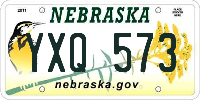 NE license plate YXQ573