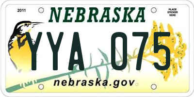 NE license plate YYA075