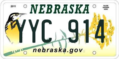 NE license plate YYC914