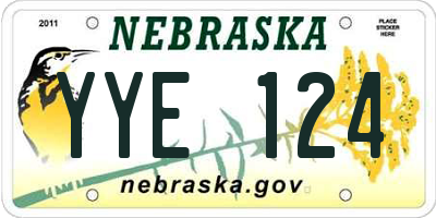 NE license plate YYE124