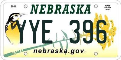 NE license plate YYE396