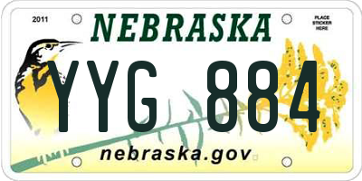 NE license plate YYG884