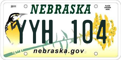NE license plate YYH104
