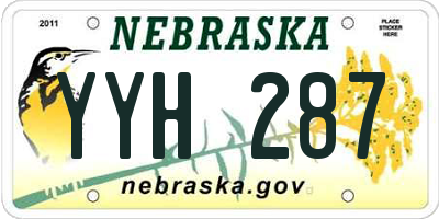NE license plate YYH287