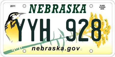 NE license plate YYH928