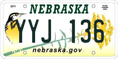 NE license plate YYJ136