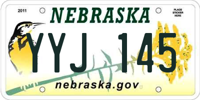 NE license plate YYJ145