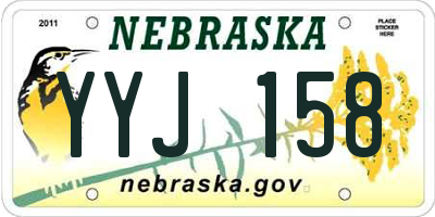 NE license plate YYJ158