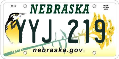 NE license plate YYJ219