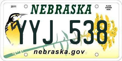 NE license plate YYJ538