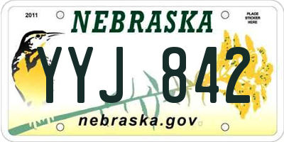 NE license plate YYJ842