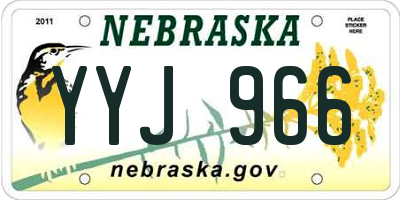 NE license plate YYJ966