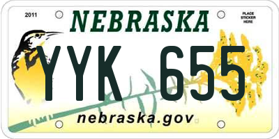 NE license plate YYK655