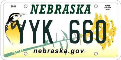 NE license plate YYK660