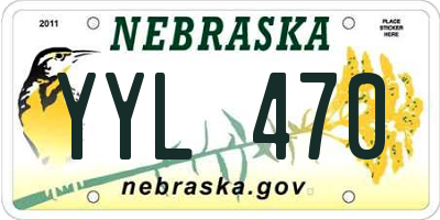 NE license plate YYL470