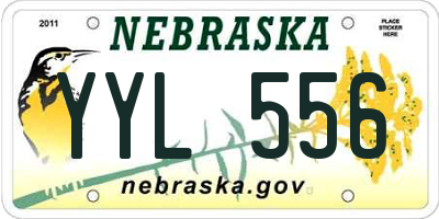 NE license plate YYL556
