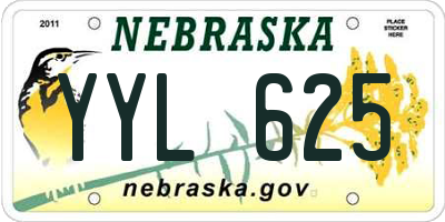 NE license plate YYL625