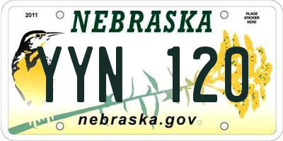 NE license plate YYN120