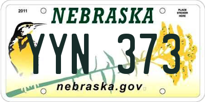 NE license plate YYN373